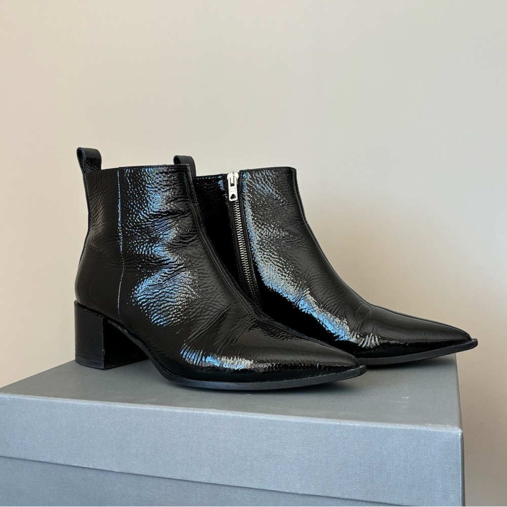Everlane Boss Boot Black Patent